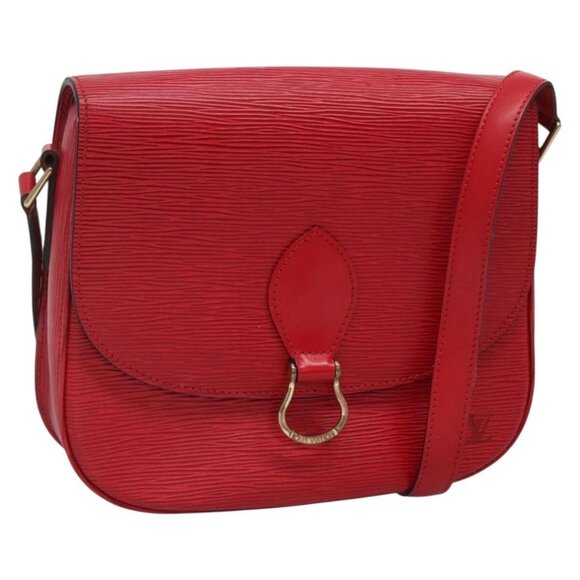 LOUIS VUITTON Epi Saint Cloud GM Shoulder Bag Red M52197 LV Auth 138659 - Picture 1 of 16